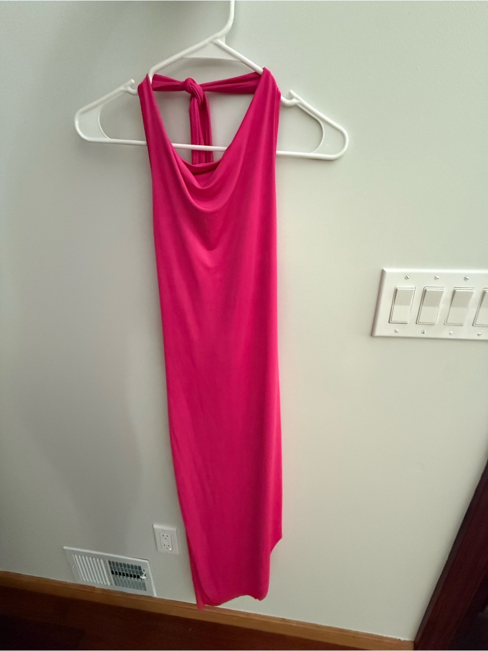 Sincerely Jules Hot Pink Halter Maxi Dress
